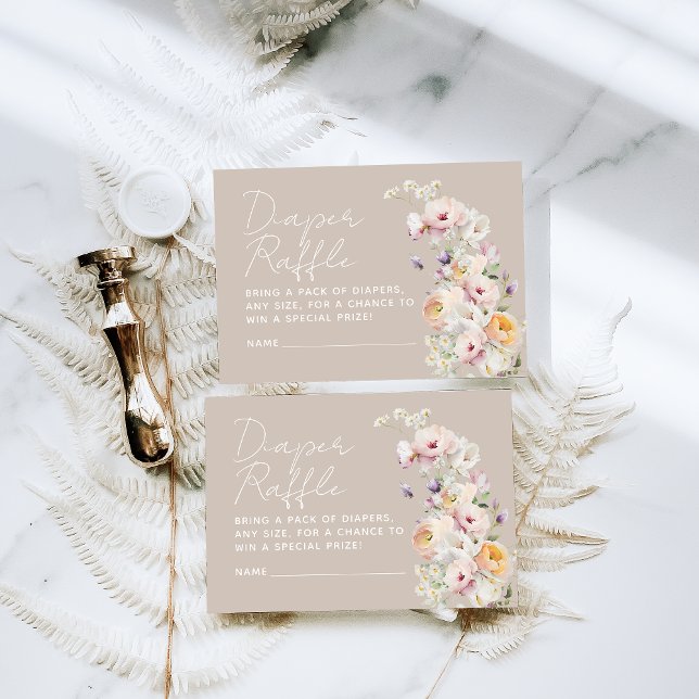 Baby in Bloom Wildblume Kinderduschmaschine Windel Begleitkarte (Von Creator hochgeladen)