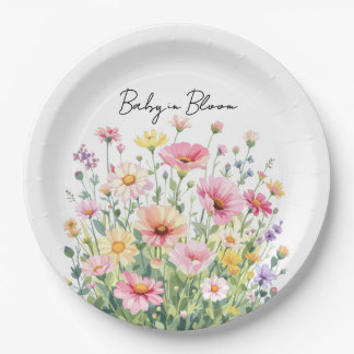 Baby in Bloom Wildblume Pappteller