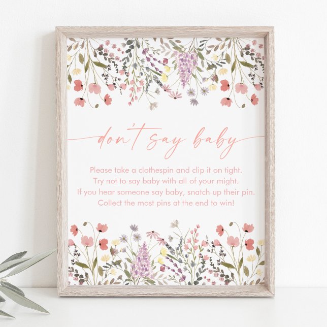 Baby in Bloom-Wildblume sagt kein Baby-Spiel Poster (Von Creator hochgeladen)