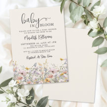 Baby In Bloom Wildblumen-Baby-Party