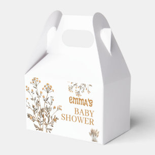Baby in Bloom Wildblumen Boho Pampas Babyparty Geschenkschachtel