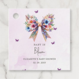Baby in Bloom Wildblumen Bow Girl Baby Shower Geschenkanhänger