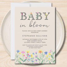 Baby in Bloom Wildblumen Kinderdusche