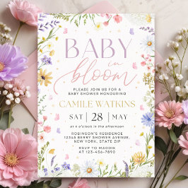 Baby In Bloom Wildflower Baby-Einladung Einladung