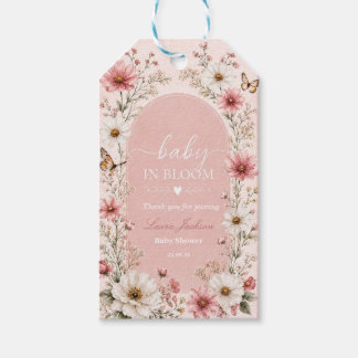 Baby in Bloom Wildflower-Baby-Party Geschenkanhänger