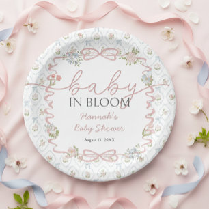 Baby in Bloom Wildflower-Baby-Party Pappteller