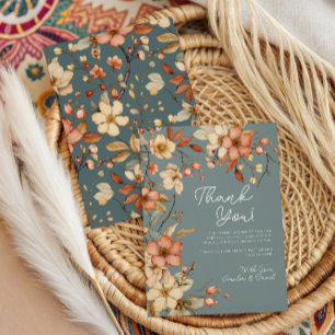 Baby In Bloom Wildflower Baby Shower Blumen Dankeskarte