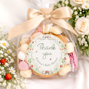 Baby in Bloom Wildflower Baby Shower Dankeschön Runder Aufkleber