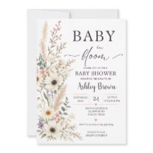 Baby in Bloom Wildflower Baby Shower Einladung