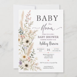 Baby in Bloom Wildflower Baby Shower Einladung