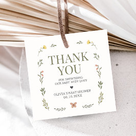 Baby in Bloom Wildflower Baby Shower Favor Tags Geschenkanhänger
