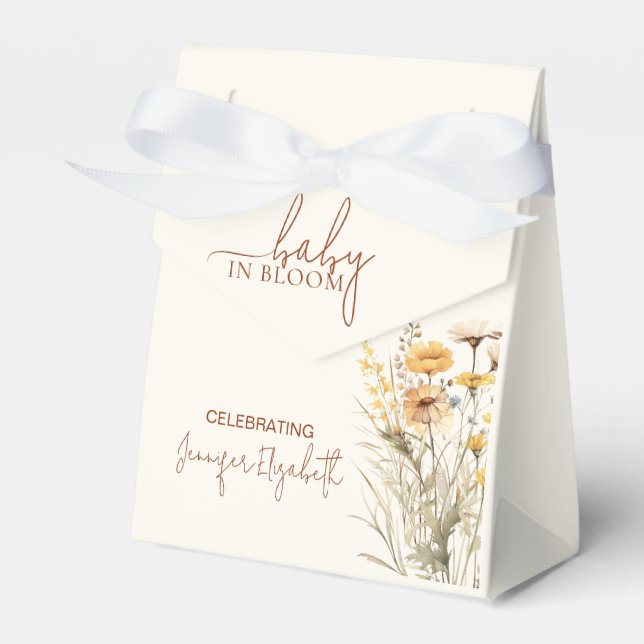Baby in Bloom Wildflower Baby Shower Geschenkschachtel (Vorderseite)