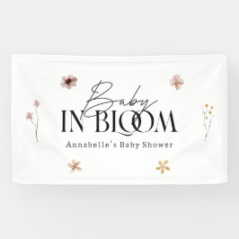 Baby in bloom wildflower baby shower invitation banner