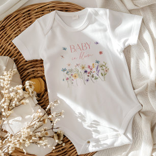 Baby in Bloom Wildflower Baby Shower  Strampler