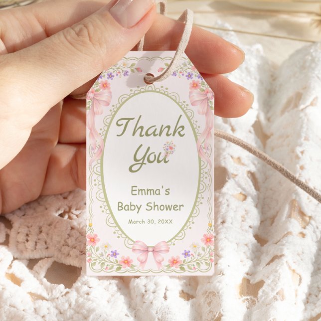 Baby in Bloom Wildflower Baby Shower Thank You Geschenkanhänger (Von Creator hochgeladen)