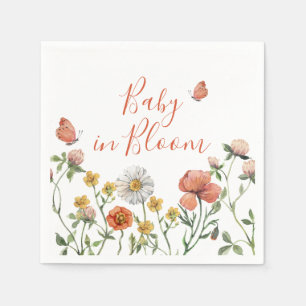 Baby in Bloom Wildflower Babyparty Serviette
