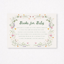 Baby in Bloom Wildflower Books for Baby Card Einladung