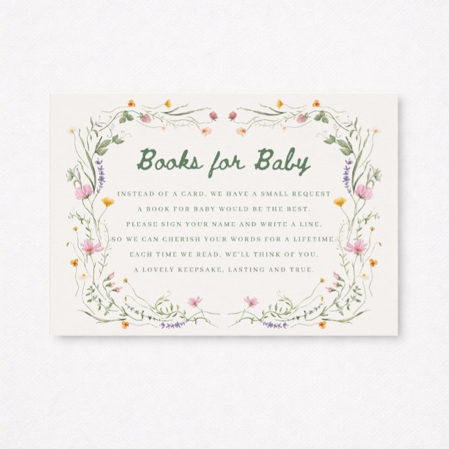 Baby in Bloom Wildflower Books for Baby Card Einladung (Von Creator hochgeladen)