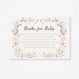 Baby in Bloom Wildflower-Bücher für Baby-Karte Einladung