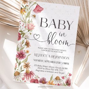 Baby in Bloom Wildflower-Garten-Baby-Shower Einladung