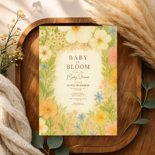 Baby in Bloom Wildflower-Garten-Baby-Shower Einladung
