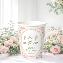 Baby in Bloom Wildflower Girl Baby Shower Pappbecher