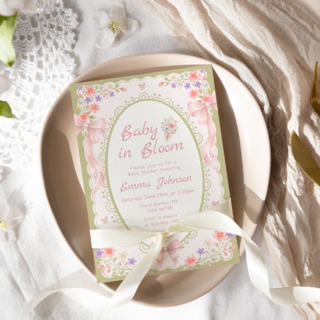 Baby in Bloom Wildflower Pretty Baby Shower Einladung (Von Creator hochgeladen)