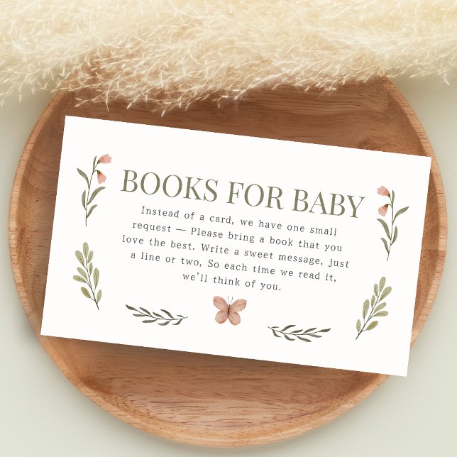 Baby in Bloom Wildflower Shower Books for Baby Begleitkarte (Minimalist Baby in Bloom Baby Shower Books for Baby)