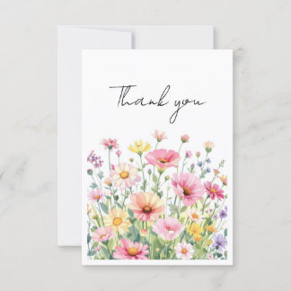 Baby in Bloom Wildflower Thank you Cards Dankeskarte