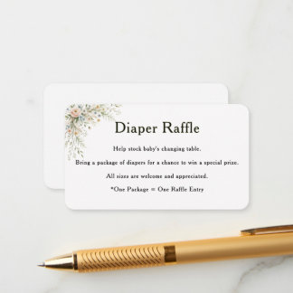 Baby In Bloom Windel-Raffle-Einlegekarte Begleitkarte