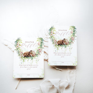 Baby in Bloom Woodland Floral Baby Duschtablett Begleitkarte