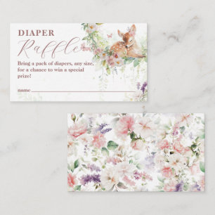 Baby in Bloom Woodland Floral Baby Girl Dusche Begleitkarte