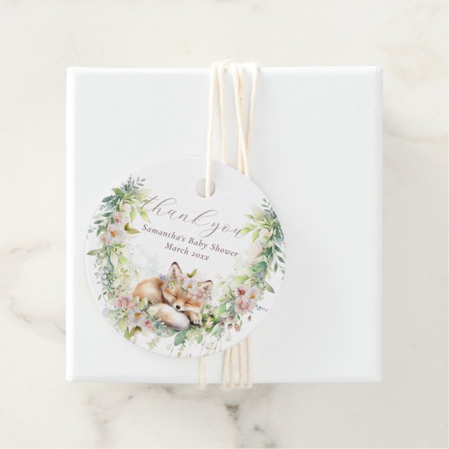 Baby in Bloom Woodland Floral Baby Girl Dusche Geschenkanhänger (Beispiel)