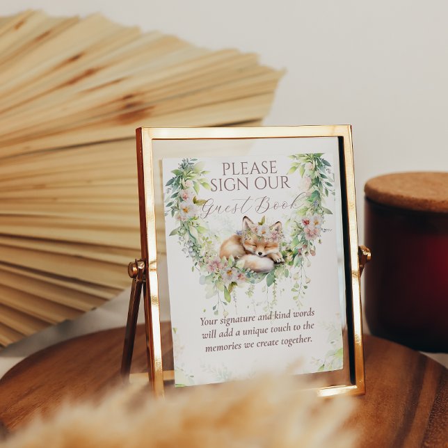 Baby in Bloom Woodland Floral Baby Girl Dusche Poster (Von Creator hochgeladen)