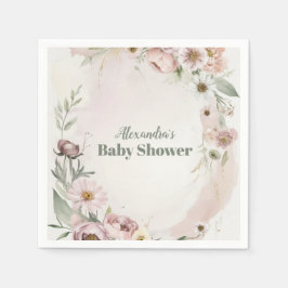 Baby in Bloush Blush Spring Bloral Baby Dusche Serviette
