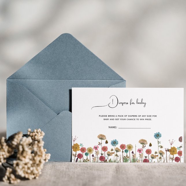 Baby in blühenden Blume Windeln für Babydusche Dankeskarte (Von Creator hochgeladen)