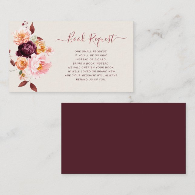 Baby in blühenden Fall Blumenbuchwunsch Karte (Vorne/Hinten)