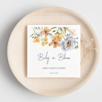 Baby in blühenden Wildblumen Babydusche gedruckt