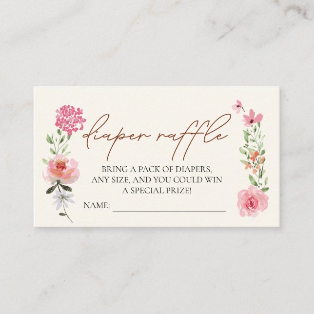 Baby in blühender Blume Kinderdusche-Windelpreisve Begleitkarte (Vorderseite)