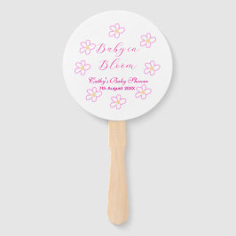 Baby in blühender rosa Blume Babydusche schlicht e Fächer