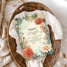 Baby in Blümflorale Wildblume Diapper Raffle