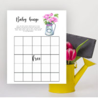 Baby in Blüte! Baby Dusche Bingo Spiel