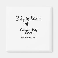 Baby in Blüte Baby Shower einfaches schwarzes Herz