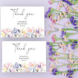 Baby in Blüte danke Babydusche