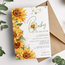 Baby in Blüte elegante Sonnenblume florale Babypar