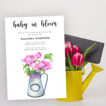 Baby in Blüte Jug Blume Babydusche