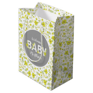 Baby in Blütendusche Mittlere Geschenktüte