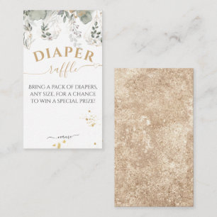 Baby in Blütengrün & Gold Baby Duschdieger Begleitkarte