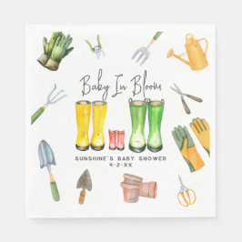 Baby in Blütenrot Rain Boots Gartendusche Serviette