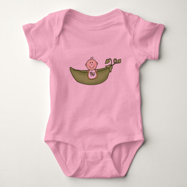 Baby in der Erbsenhülse Strampler (Vorderseite)